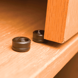 Euro Door Stop Bumper with Screw, Brown - Alt Image 2