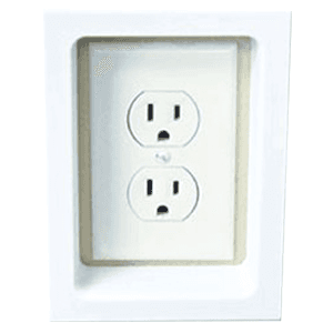 White Trim Ring for Fastcap Single Electric Trim Ring - Customizable Return Depths