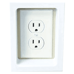 White Trim Ring for Fastcap Single Electric Trim Ring - Customizable Return Depths
