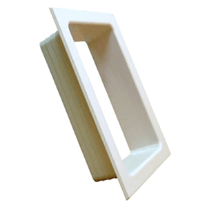 Fastcap Single Electric Trim Ring in White, 10 Pack - Back of Cabinet Electrical Cutout Cleaner