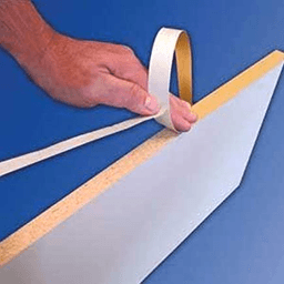 Peel & Stick PVC Edgebanding, Black, 0.018" Thick