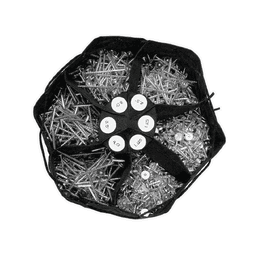 Fastcap Flex Screw Bag in Black with Writable Tabs for Organizing Screws