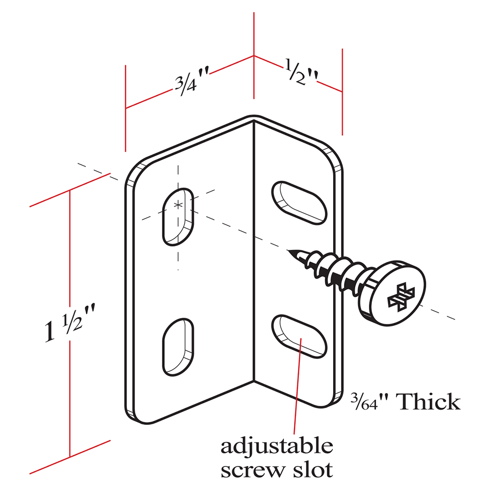 Kolbe Korner™ Nylon Mounting Bracket, Light Maple, Pack of 500 - Alt Image 2