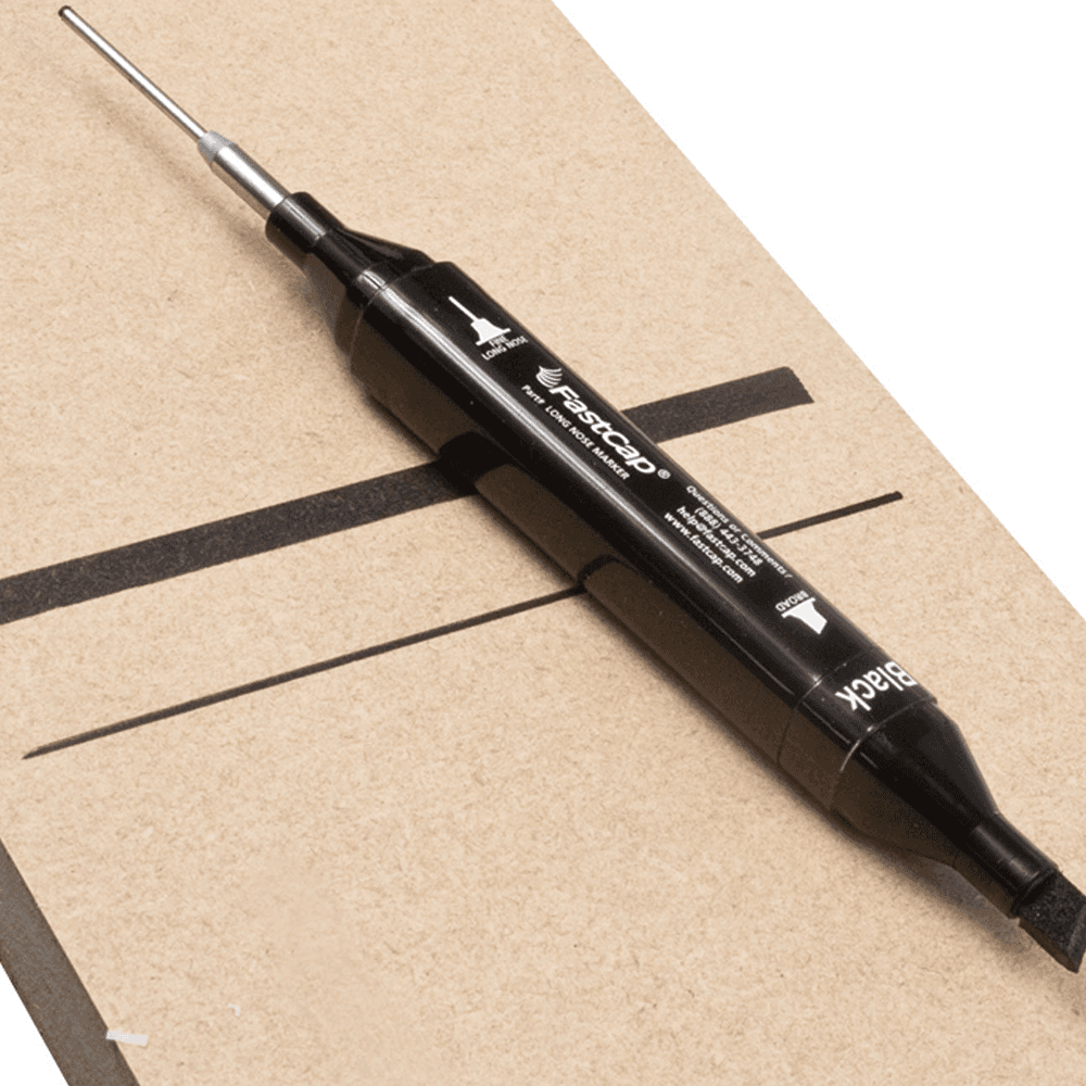 Fastcap Long Nose Pattern Marker, Black - Great for hardware holes and Kaizen Foam