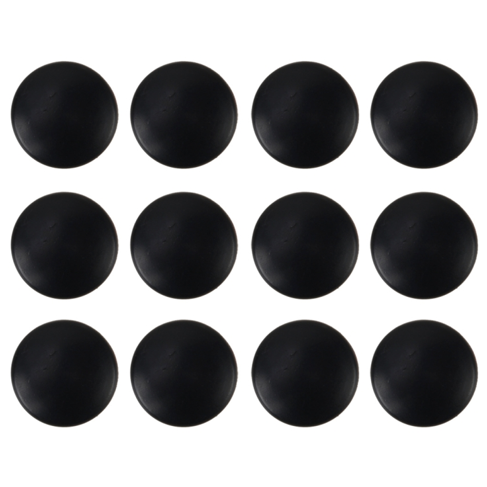 9/16" Screw Cover Cap, Black, PVC, Box of 264 - Main Image