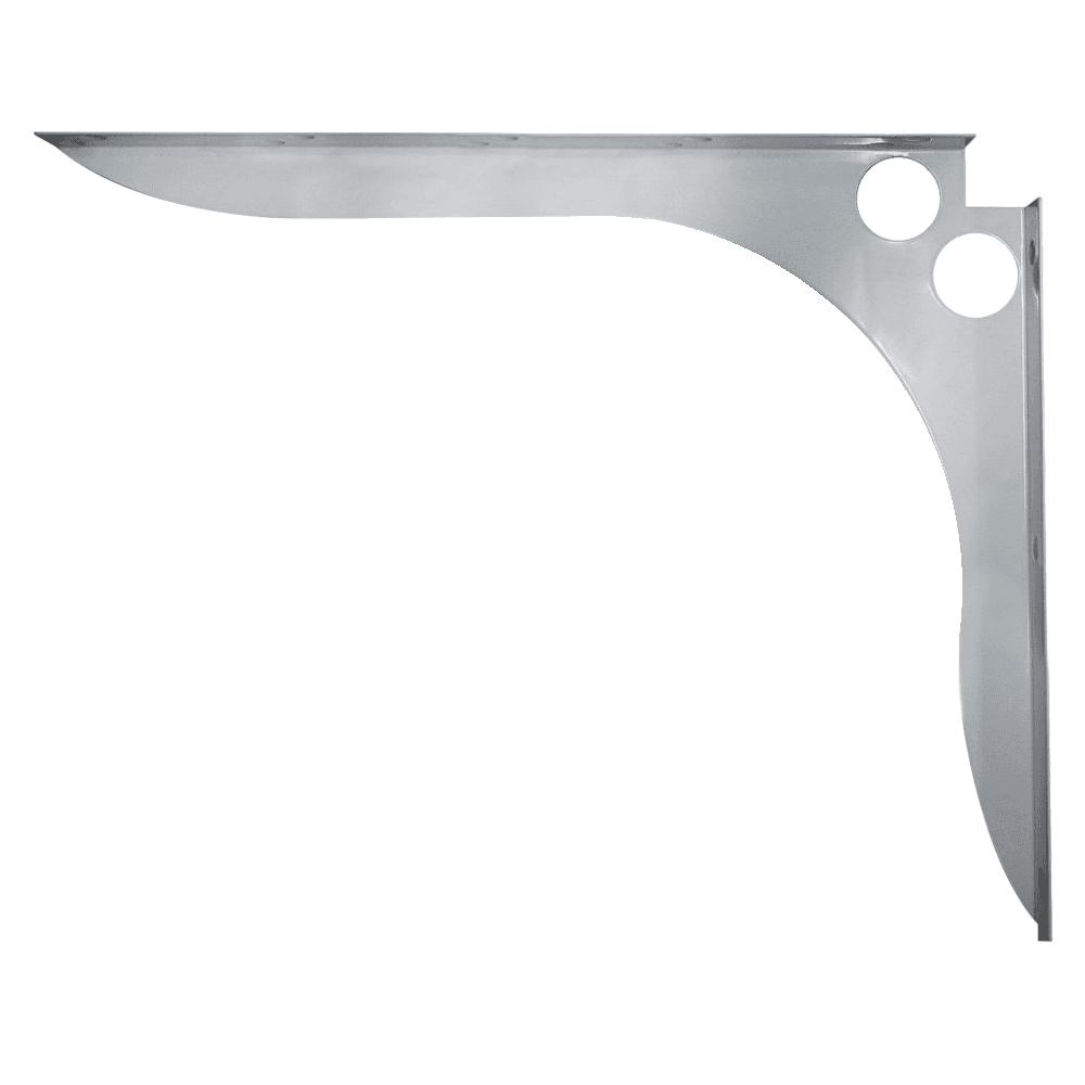 Fastcap 21x28 SpeedBrace Shelf Bracket, Stainless Steel Finish, angled view