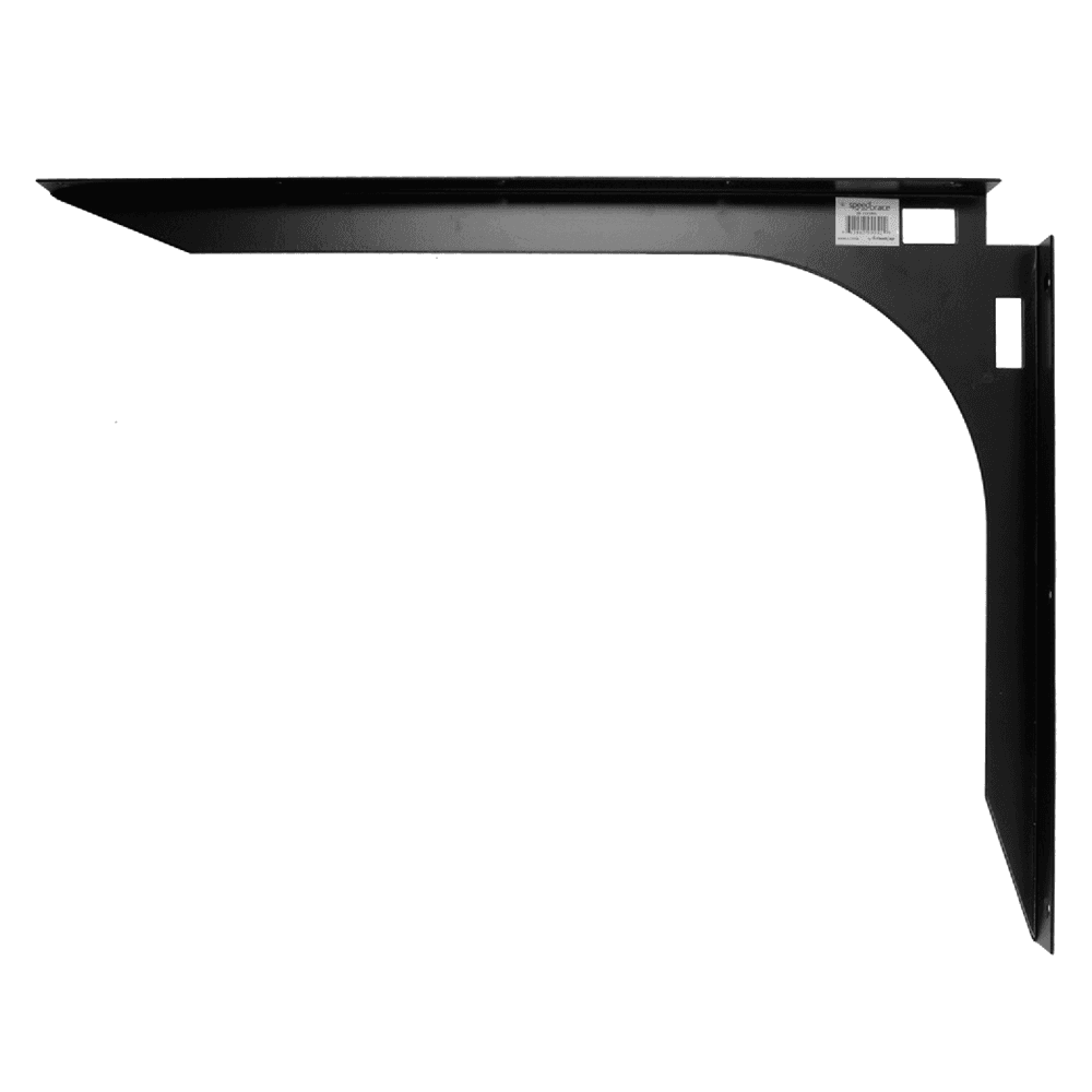 Fastcap 5" x 8" SpeedBrace Shelf Bracket, Black Finish - Back View