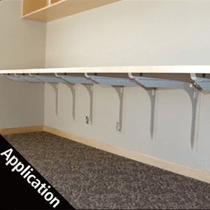 Fastcap 5x8 SpeedBrace Shelf Bracket with Heavy Duty Support in White Finish
