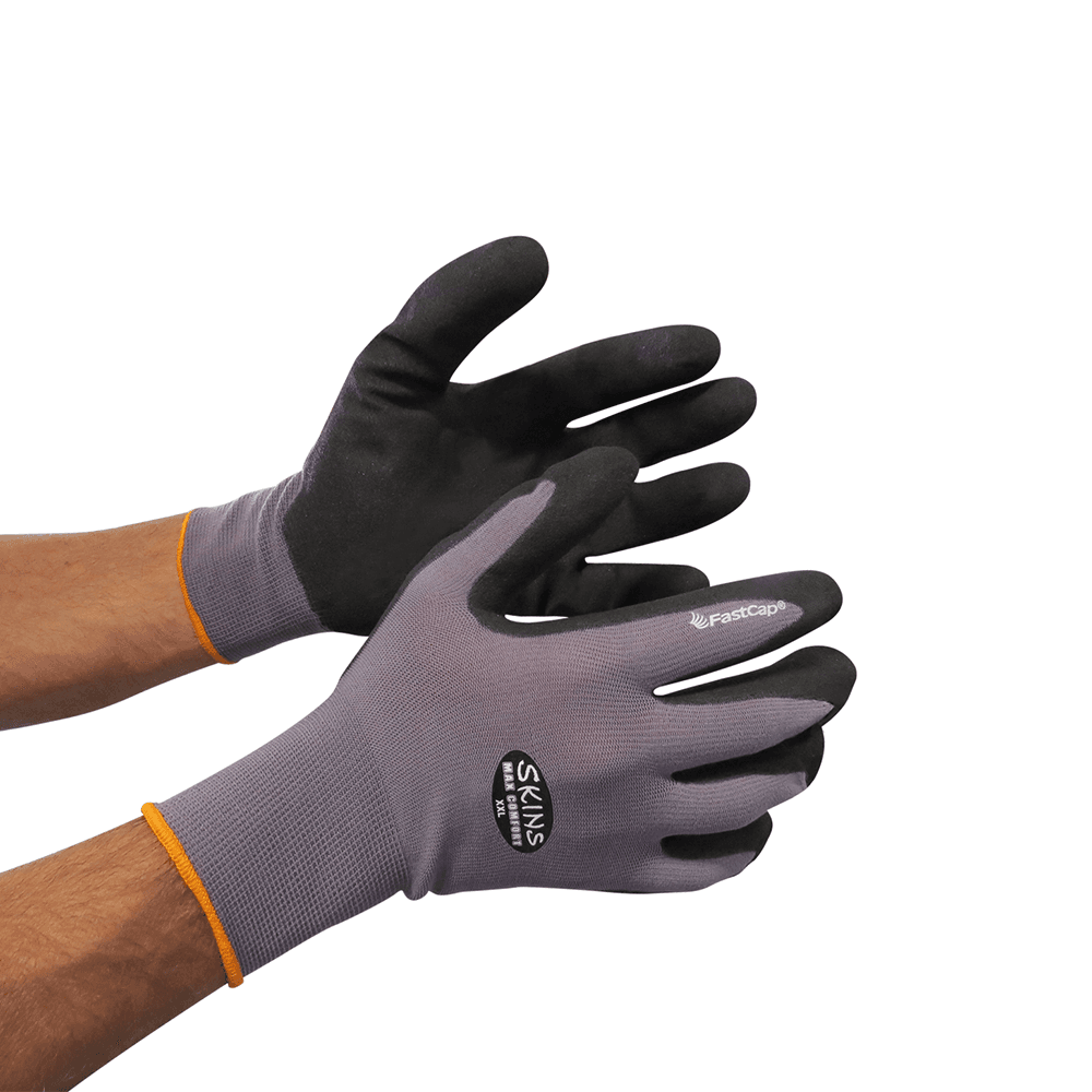Fastcap Large Nitrile Powder Free Gloves, Green (12 Pack) - Close Up