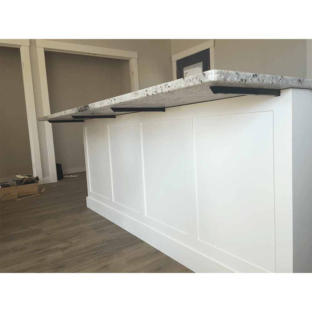 Powder Coated Steel Countertop and Bar Overhang Support