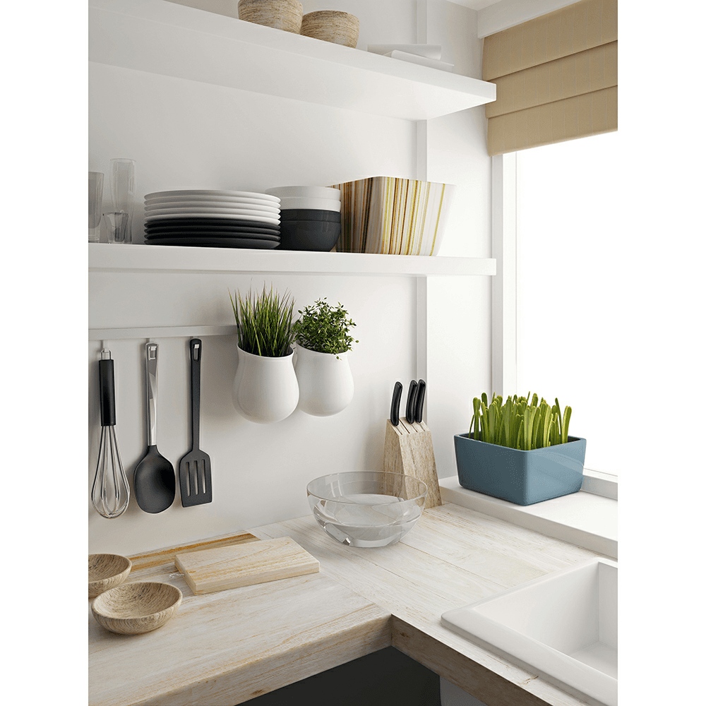 8" x 31-3/4" Extra Large Low Profile Floating Shelf Bracket, Black Finish Alt 1 - Image