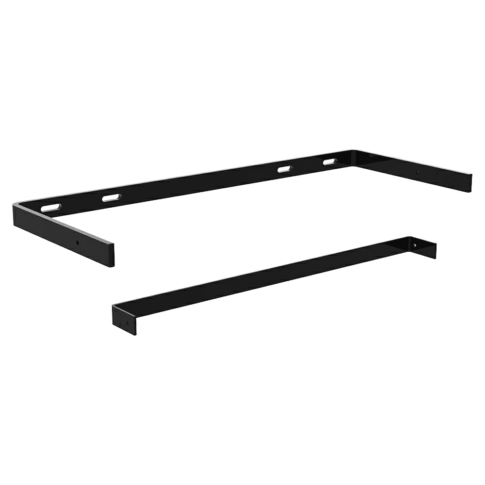 8" x 31-3/4" Extra Large Low Profile Floating Shelf Bracket, Black Finish Main - Image