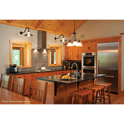 2" x 12" Brunswick Countertop Bracket, Flat Black Finish Alt 2 - Image