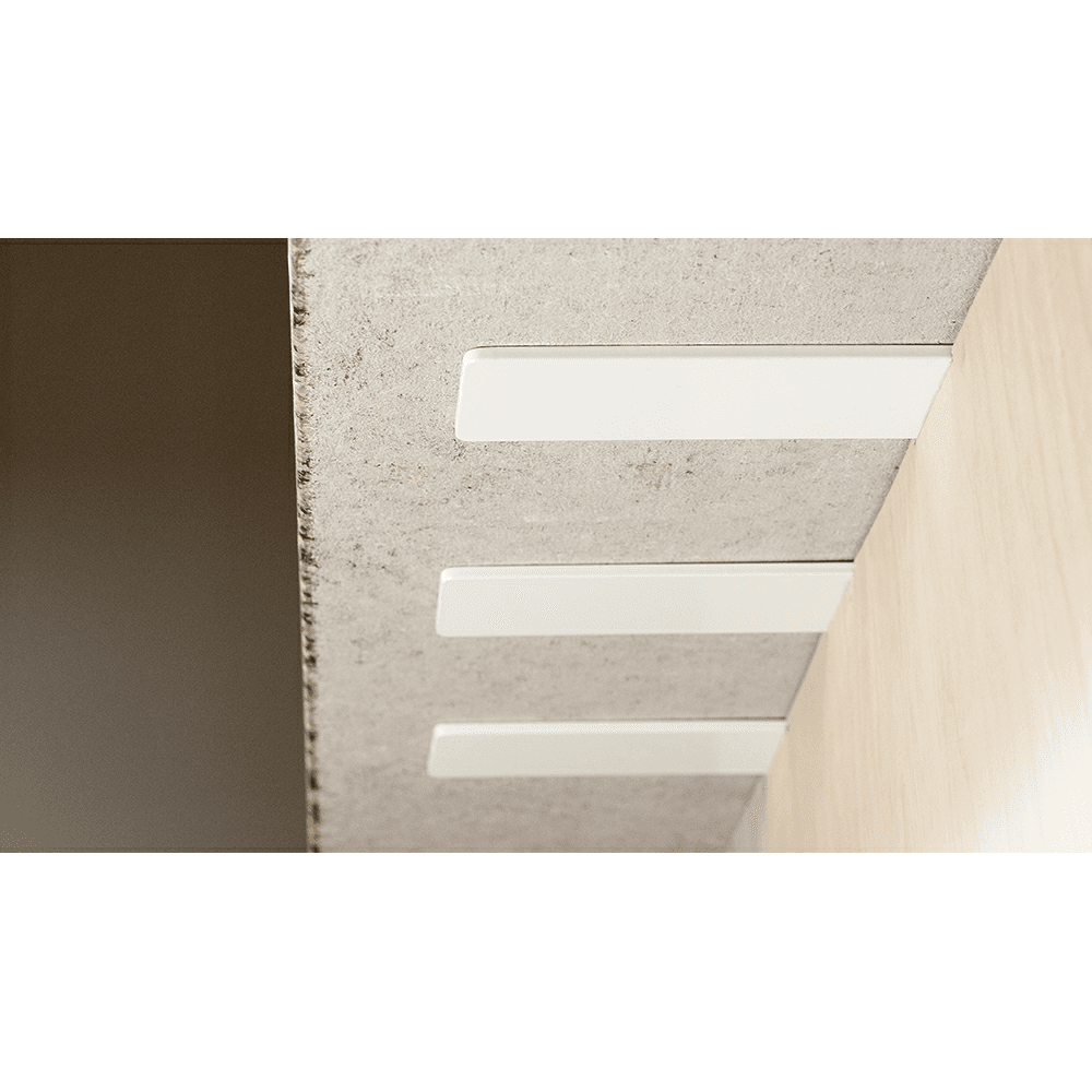 3" x 12" Liberty Hidden Countertop Support Plate, Gloss Black Finish Alt 1 - Image