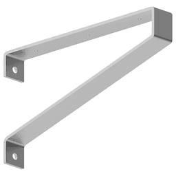 2" x 16" Savona Commercial Bench Bracket, Faux Stainless Powder Coat Finish Main - Image