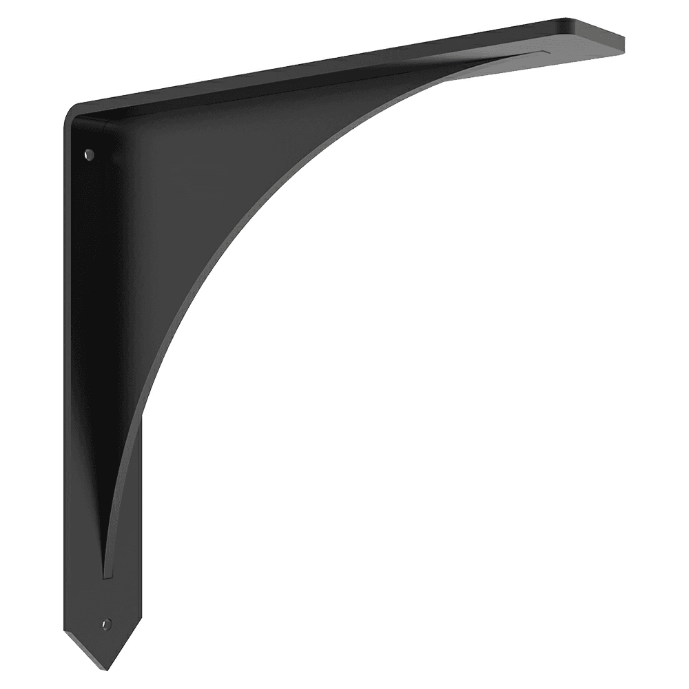 2" x 10" Arrowwood Granite Countertop Bracket, Flat Black Finish Main - Image