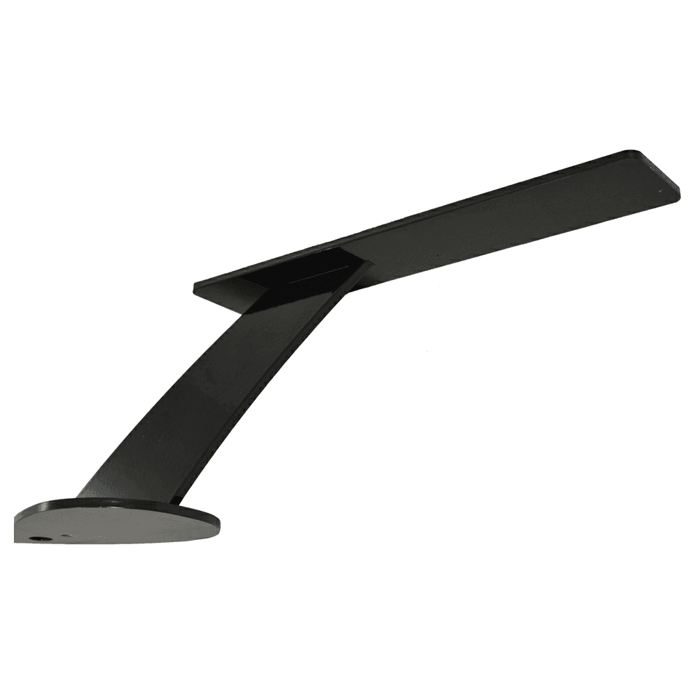 2" x 10" Perrine Counter Mounted Bar Support, Black Finish Main - Image