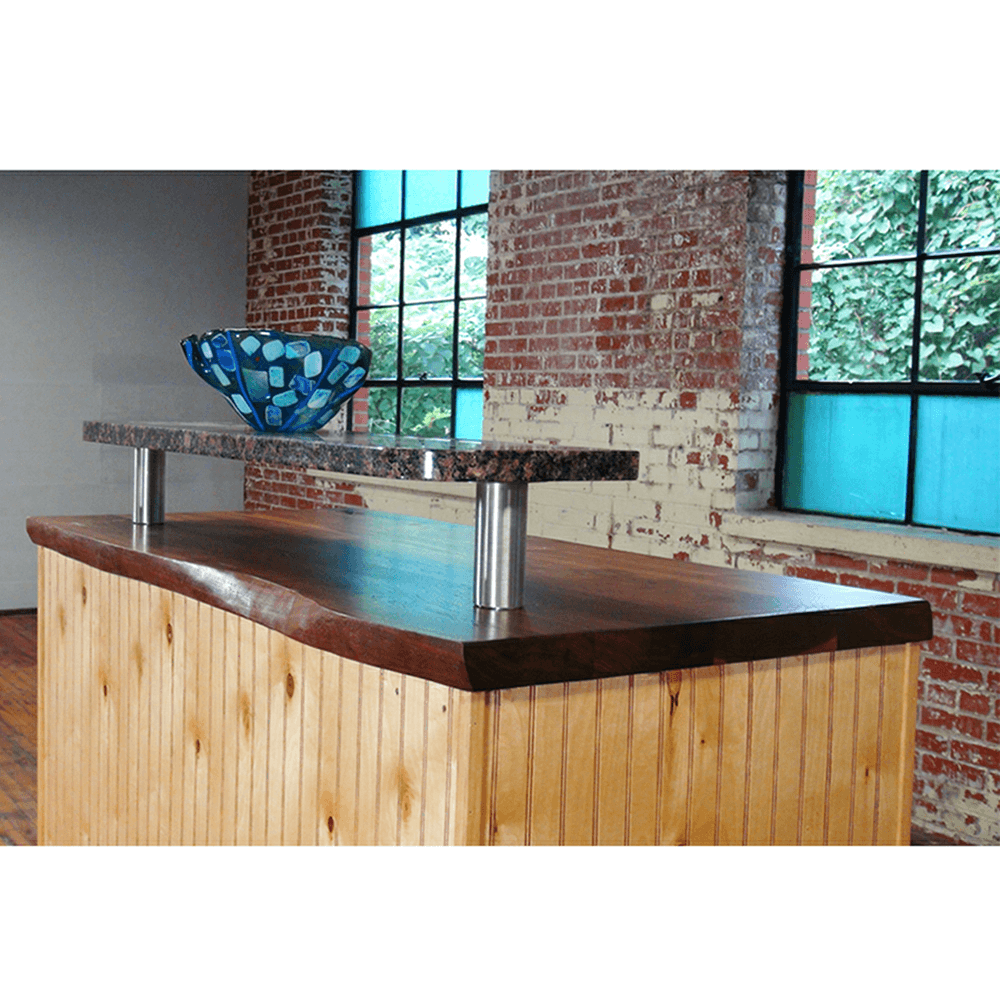 2" x 4" Dilworth Countertop Post Support, Stainless Steel Finish Alt 1 - Image