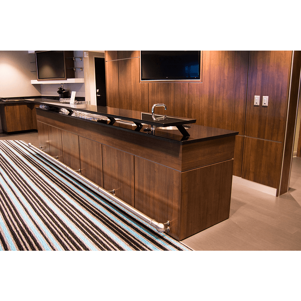 2" x 4" Blakeney Countertop Post Support, Black Finish Alt 2 - Image