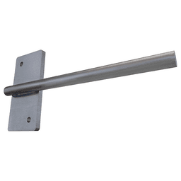 12" x 4" Stud Mount Shelf Rod, Steel Finish Main - Image