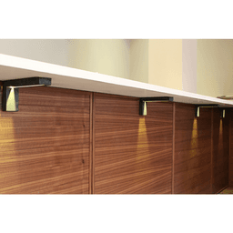 8" x 4" Lumiere Lighted Countertop Support, Stainless Steel Finish Alt 2 - Image