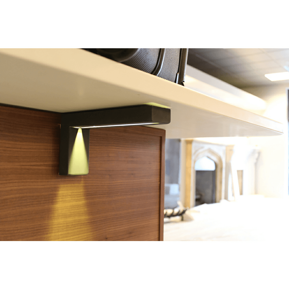 8" x 4" Lumiere Lighted Countertop Support, Stainless Steel Finish Alt 3 - Image