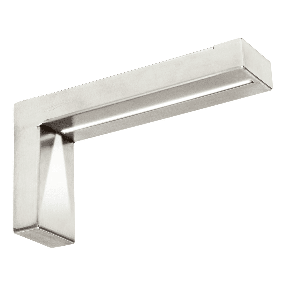 8" x 4" Lumiere Lighted Countertop Support, Stainless Steel Finish Main - Image
