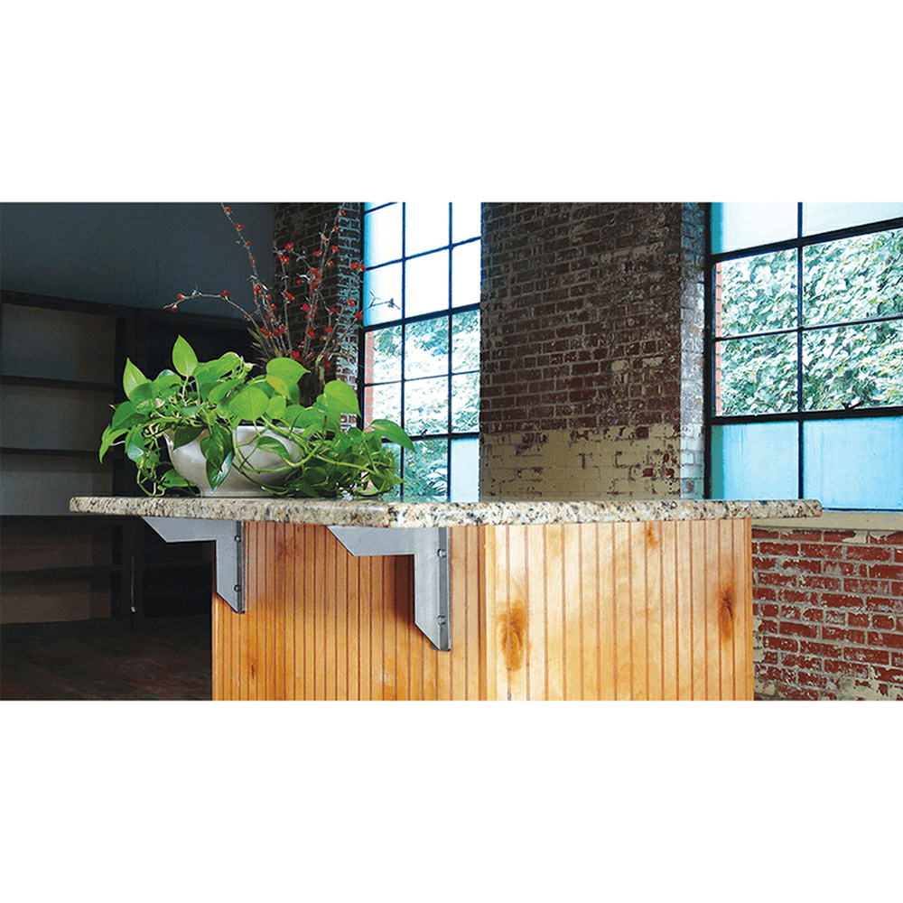 2" x 20" Streamline Countertop Bracket, Stainless Steel Finish Alt 2 - Image