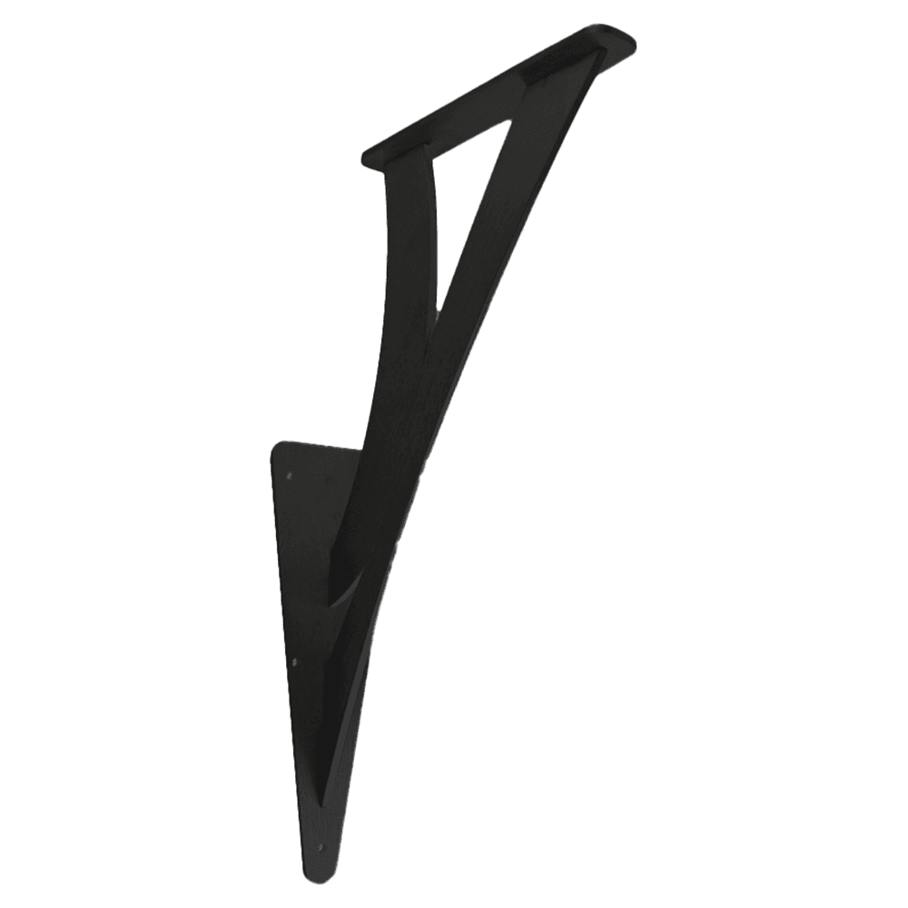 2" x 10" Valencia Bar Top Support, Black Finish Main - Image