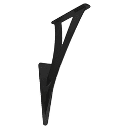 2" x 10" Valencia Bar Top Support, Black Finish Main - Image