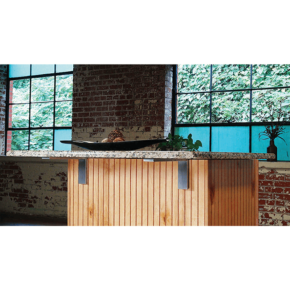 12" x 4" Providence Novelle Counter Support, Black/Stainless Steel Finish Alt 2 - Image