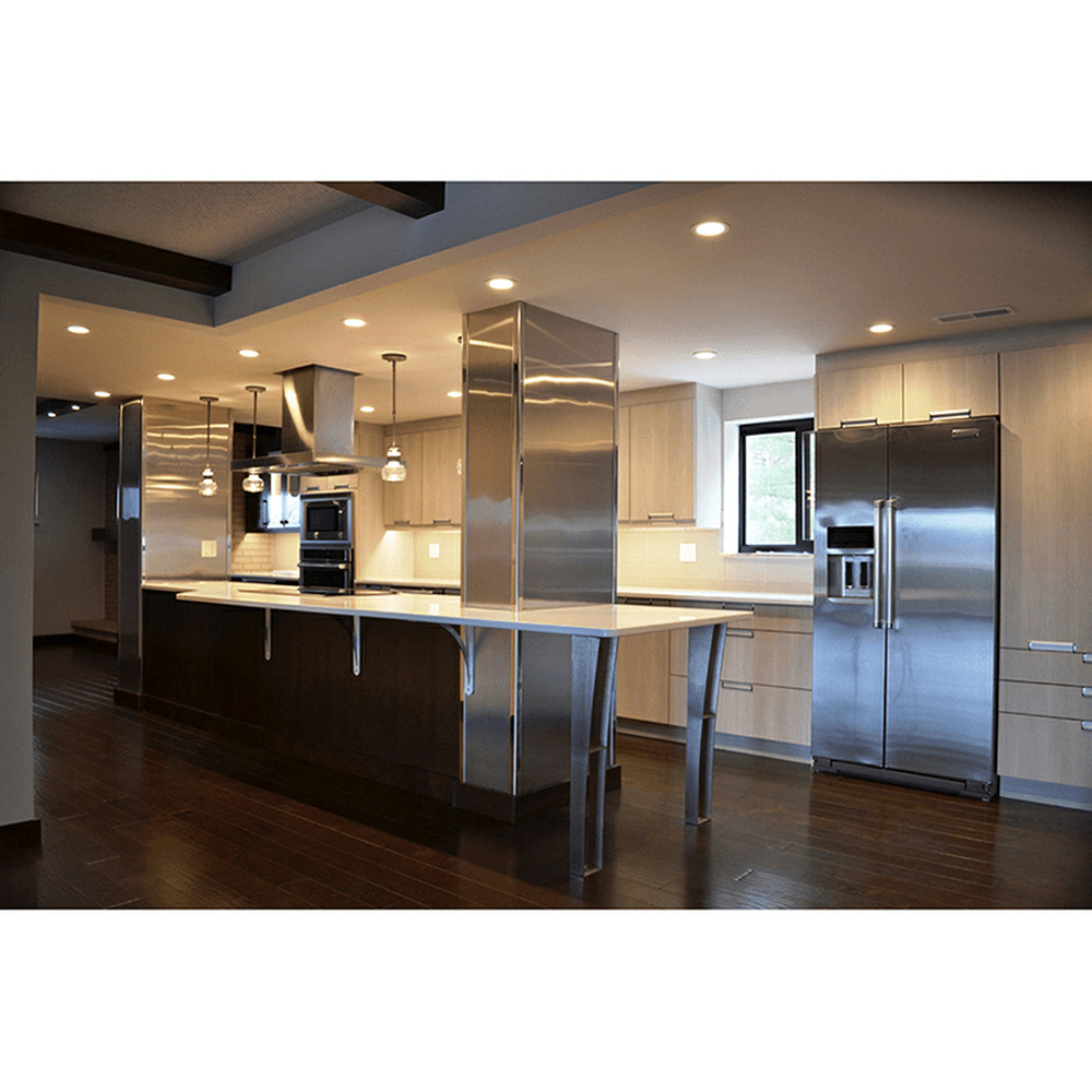 6" x 34-1/2" Anteris Countertop Leg Support, Black Finish Alt 1 - Image