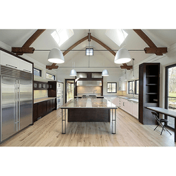 6" x 34-1/2" Anteris Countertop Leg Support, Black Finish Alt 2 - Image