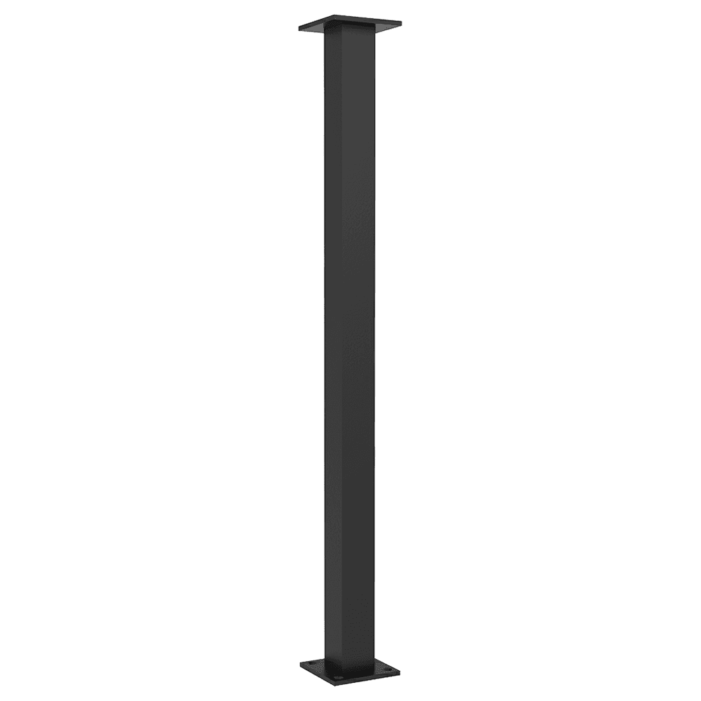 4" x 34-1/2" Trajan Countertop Leg Support, Black Finish Main - Image