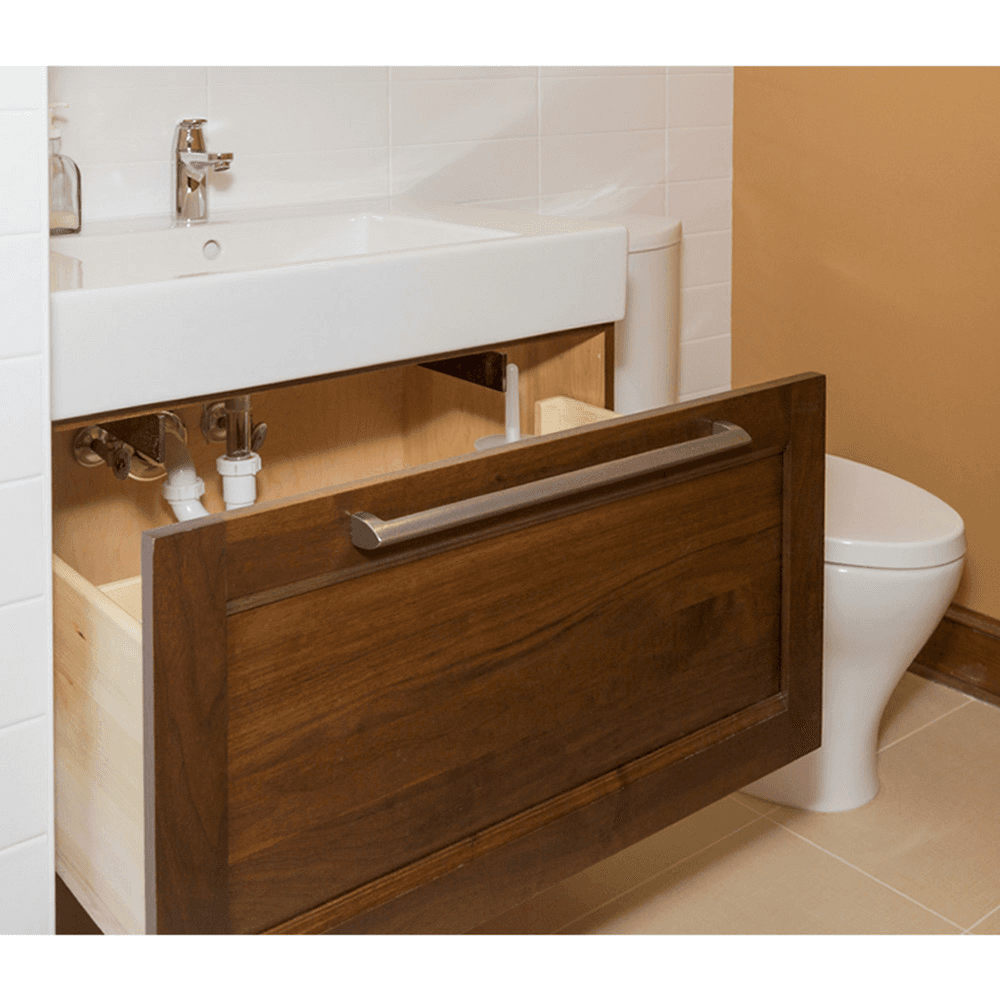 18" x 10" Sento Floating Vanity Support, Black Finish Alt 2 - Image