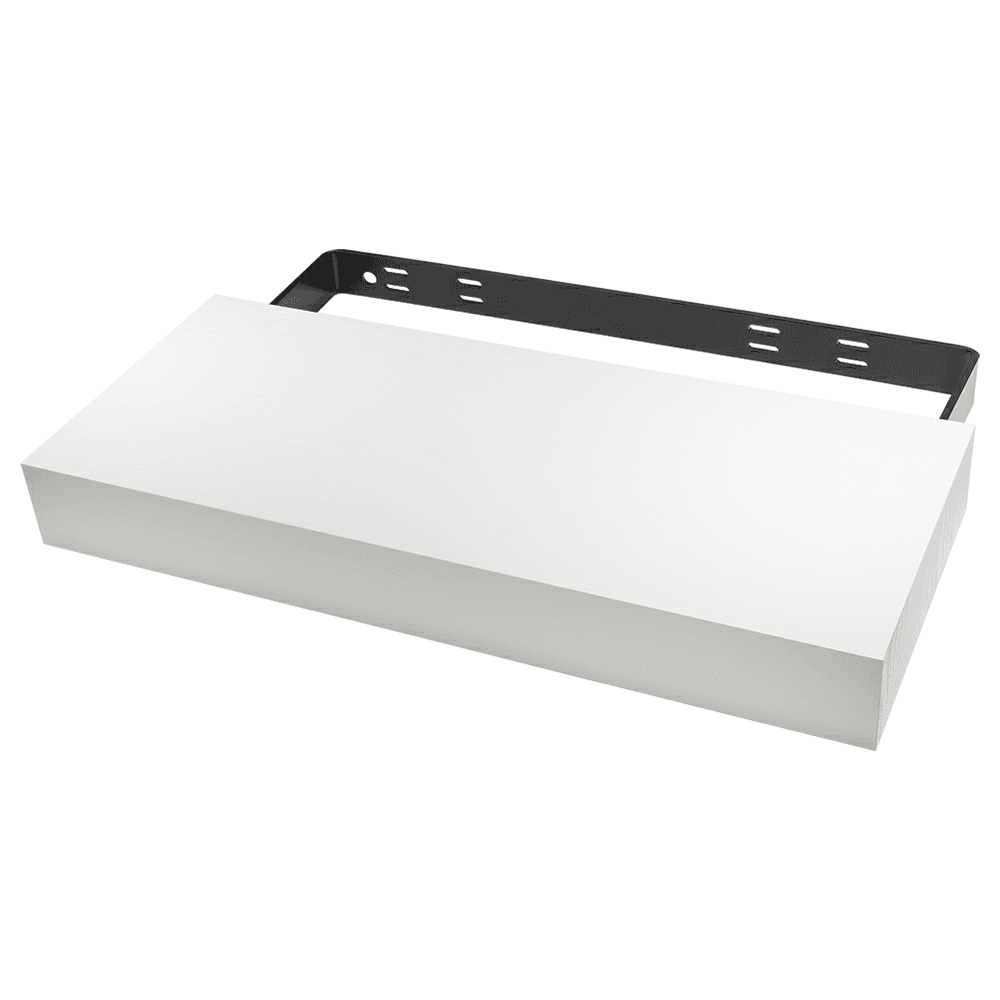 10" x 24" Classic MDF Floating Shelf System, White Finish Main - Image