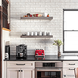10" x 40" Classic Floating Shelf System, Stainless Steel Finish Alt 4 - Image