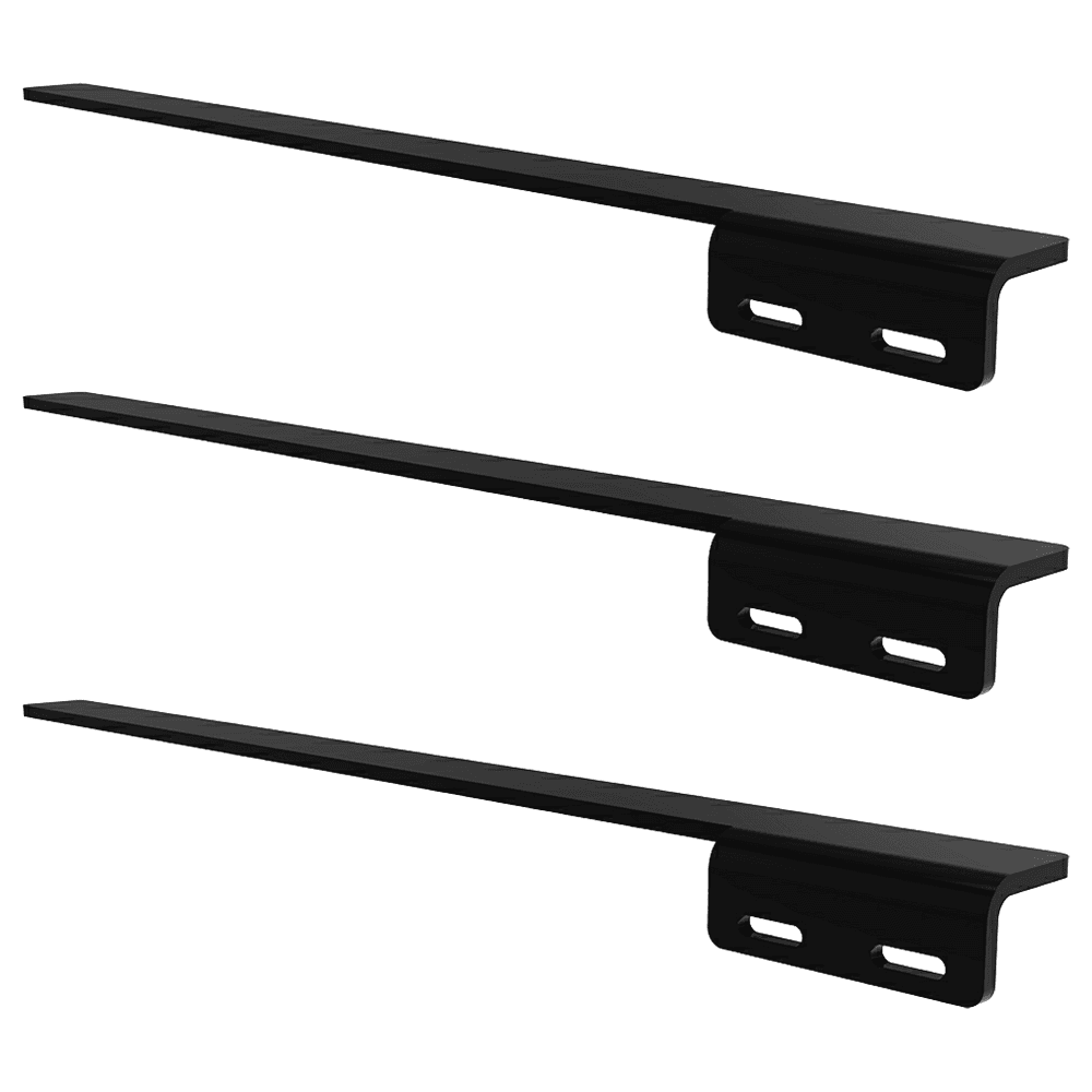 1-1/2" x 24" Harmony Right Hidden Countertop Bracket, Black Finish (3/Pack) Main - Image