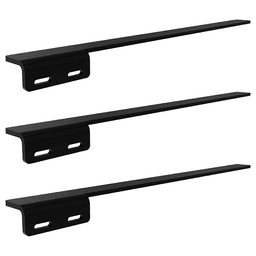 1-1/2" x 24" Harmony Left Hidden Countertop Bracket, Black Finish Alt 1 - Image