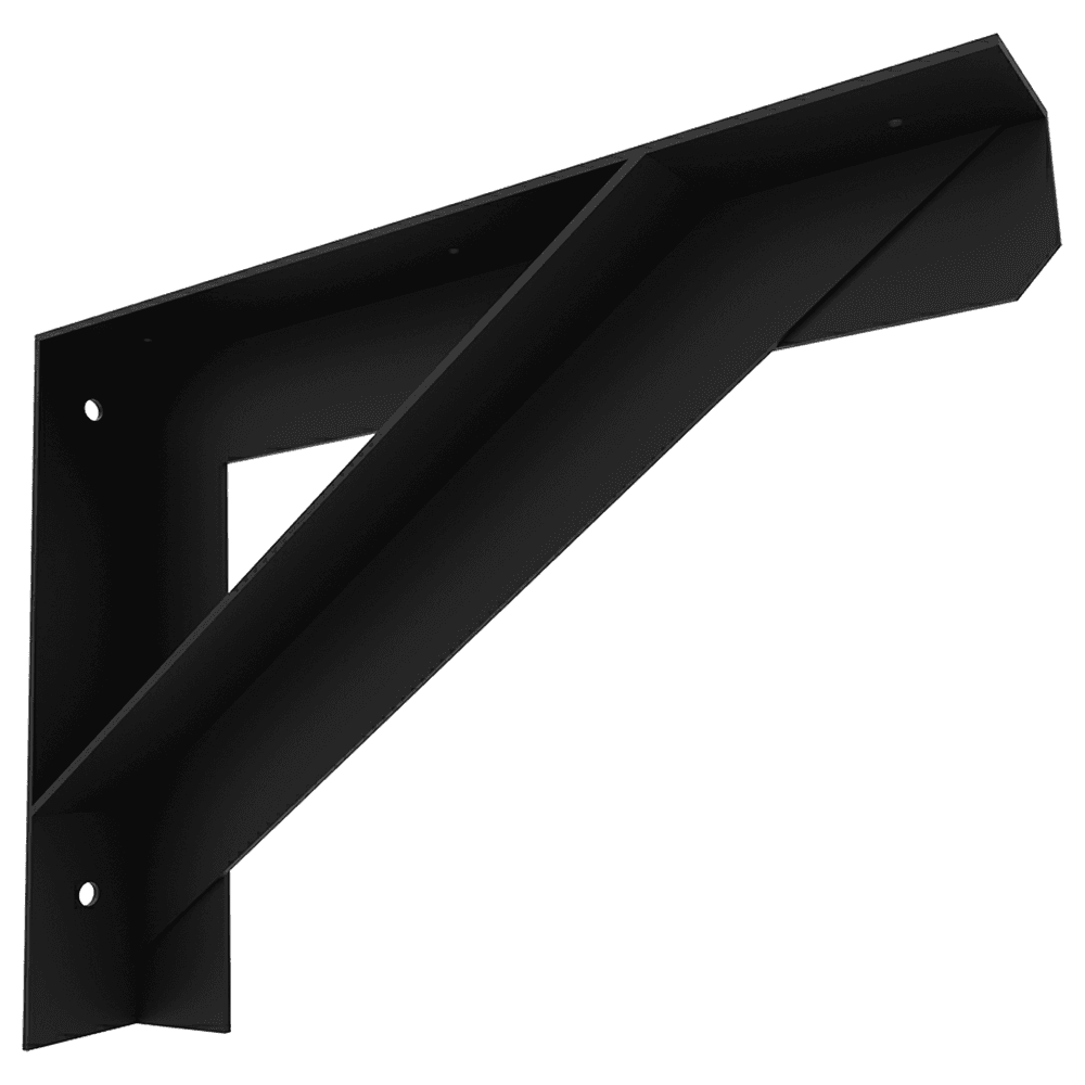 3" x 21-1/2" Torrence Bench Support, Black Finish Alt 1 - Image