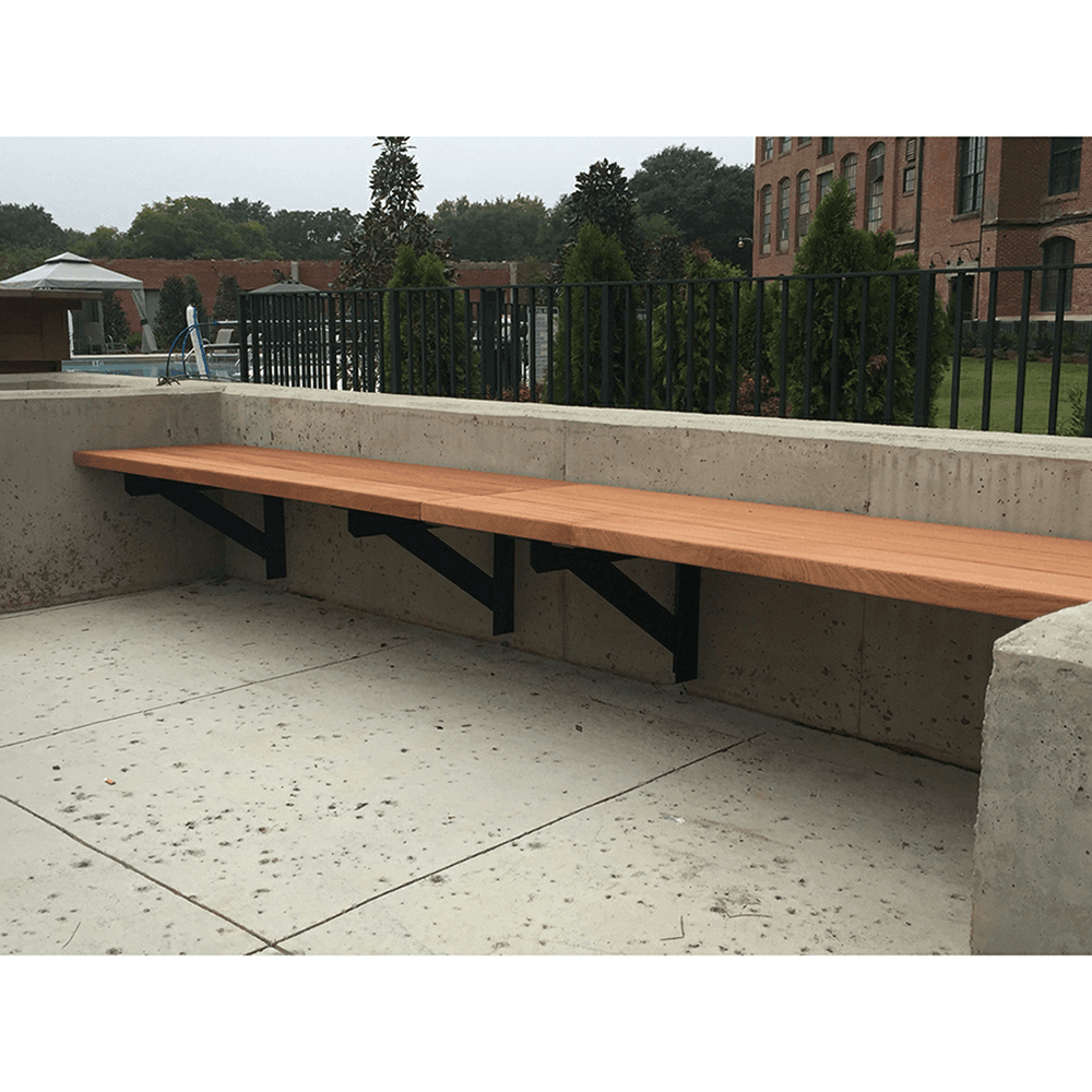 3" x 21-1/2" Torrence Bench Support, Black Finish Alt 3 - Image