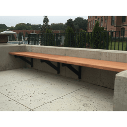 3" x 21-1/2" Torrence Bench Support, Black Finish Alt 3 - Image