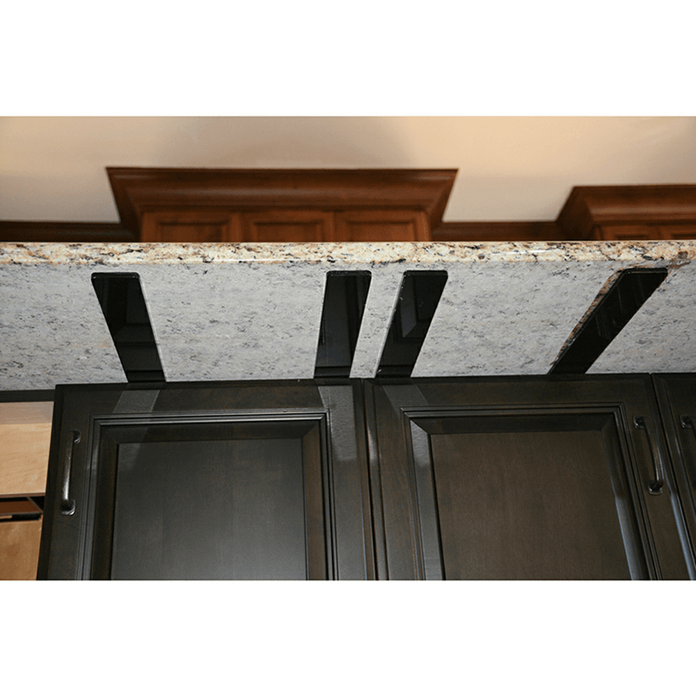 12" x 36" Provencial Hidden Cabinet Bracket, Black Finish Alt 1 - Image