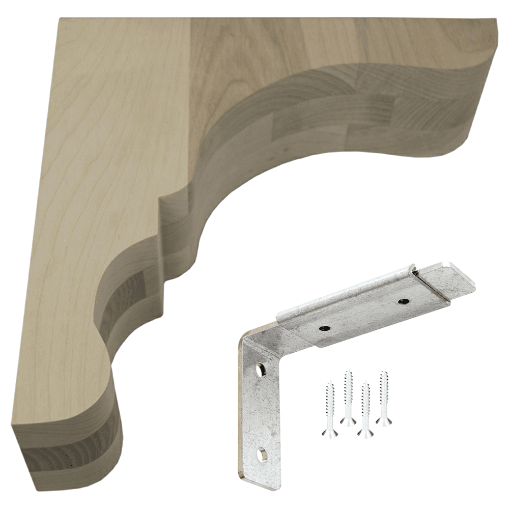 3" x 10" Lexington Overhang Wood Corbel, Maple Main - Image