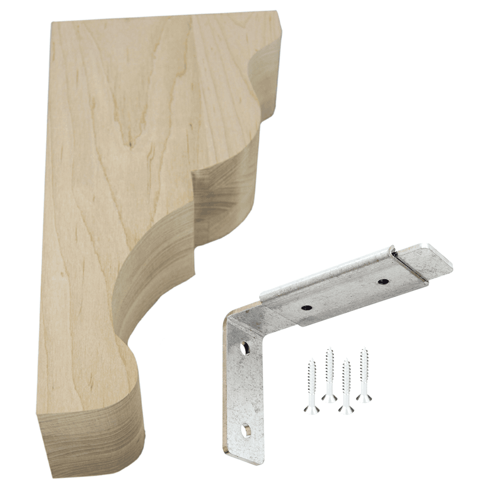 3" x 12.75" Lexington Bar Bracket Corbel, Maple Main - Image