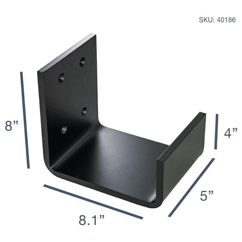 5" x 8" Appalachian Mantel Bracket, Black Finish Alt 2 - Image