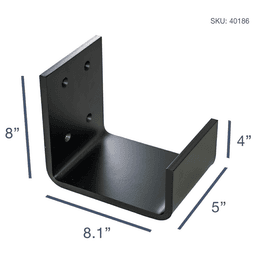 5" x 8" Appalachian Mantel Bracket, Black Finish Alt 2 - Image
