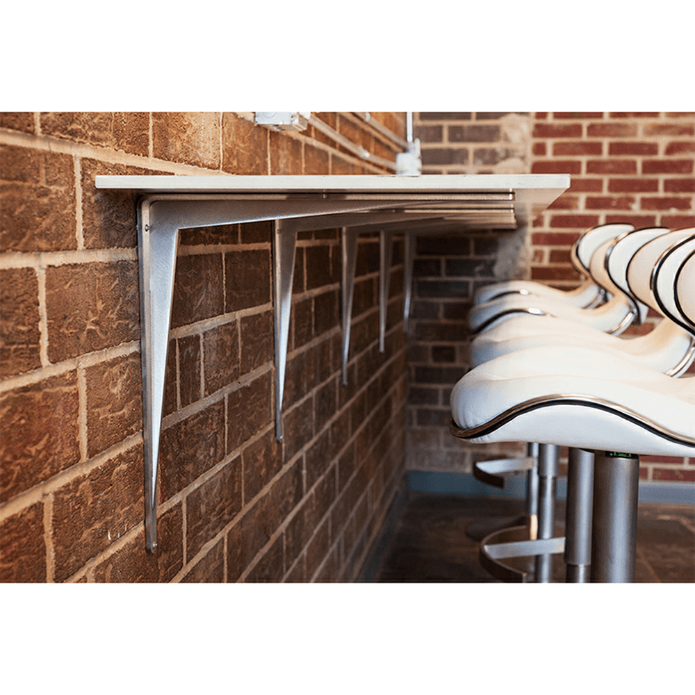 18" x 18" Chevron Countertop Support Bracket, Stainless Steel Finish Alt 3 - Image