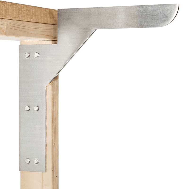 10" x 10" Franklin Hidden Countertop Bracket, Steel Finish Alt 1 - Image