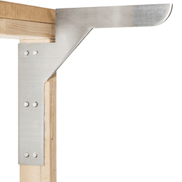 10" x 10" Franklin Hidden Countertop Bracket, Steel Finish Alt 1 - Image
